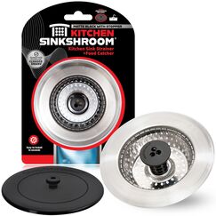 SinkShroom Revolutionary Clog-Free Spülbeckensiebkorb mit Stopper, Edelstahl, with
