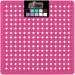 Gorilla Grip Patentierte Dusch- und Badewannenmatte, 53,3 x 53,3 cm, kleine quadratische Duschkabine, Bodenmatten mit Saugnäpfen und Ablauflöchern, maschinenwaschbar und weich zu Füßen,