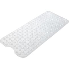 ADOV Badewannenmatte rutschfest, 100x40 cm Extra Lange Antirutschmatte für Badewanne und Dusche, 200 Starke Saugnäpfe, Schimmelresistent, Maschinenwaschbar, PVC-Material, Transparent