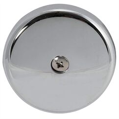 EZ-FLO 35247 Einloch Messingschraube, Chrom Ersatz-Badewannen-Überlaufblende, farblos, 0.5 x 3.2 x 2.8