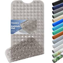 Yimobra Badewannenmatte, Extra Lang Badematte für Wanne 100 x 40 cm Anti-Rutsch mit Abflusslöchern, Saugnäpfen, Phthalatfrei, Latexfrei, BPA-frei und Maschinenwaschbar