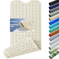 Yimobra Badewannenmatte, Extra Lang Badematte für Wanne 100 x 40 cm Anti-Rutsch mit Abflusslöchern, Saugnäpfen, Phthalatfrei, Latexfrei, BPA-frei und Maschinenwaschbar