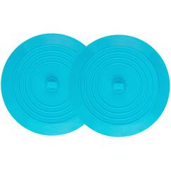 tifanso Silikon-Wannenstopfen, recycelbar, verbesserte Ablaufstopfen, Abdeckung für Badezimmer und Waschküche, universeller Gebrauch, 15,2 cm (Aqua + Aqua)
