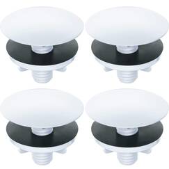 WILLBOND 4 Pieces Kitchen Sink Cover Faucet Cover Kitchen Sink Tap Plate Stopper Cover Blanking Metal Plug (Kunststoff)