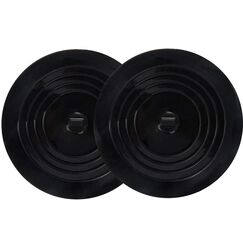 V-TOP Badewannenstopfen aus Silikon, 15,2 cm, Haarstopper, flacher breiter Saugnapf, für Küche, Bad und Waschküche, 2 Stück