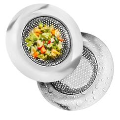 SoLid™ Küchensieb für die Spüle, 11,4 cm Durchmesser, breiter Rand, perfekt für die meisten Abflüsse, gegen Verstopfung, Mikroperforation, rostfrei, spülmaschinenfest, 2 Stück