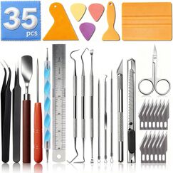 MELARQT 16-teiliges Bastelwerkzeug-Set, Vinyl Unkrautwerkzeuge, Craft Basic Set, Craft Vinyl Tools Kit für Silhouetten/Cameos/Schriftzug/Schneiden/Spleißen