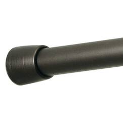 iDesign Duschvorhangstange (198-274 cm) Extra Lange Teleskopstange aus Metall, ausziehbare Duschvorhangstange ohne Bohren für Dusche und Badewanne, bronzefarben