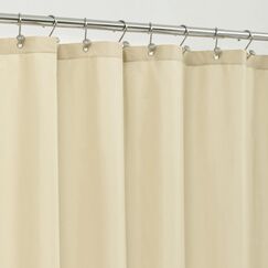 Alyvia Spring Duschvorhang, Stoff, wasserdicht, weicher und Leichter Stoff, mit 3 Magneten, Hotelqualität und maschinenwaschbar, Standardgröße 183 x 183 cm, cremefarben