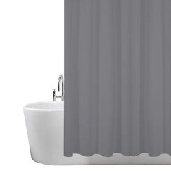 ANSIO Duschvorhang, schimmelresistent, 180 x 180 cm, 100% Polyester, Anthrazit, 2 Stück