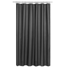 N&Y Home Stoff-Duschvorhang oder -Einlage, extra lang, 183 x 213 cm, waschbar, Hotelqualität, Stoff-Duschvorhang für Badezimmer, Graphitgrau, 183 x 213 cm