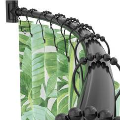 PrettyHome verstellbare gebogene Duschvorhangstange, rostfrei, erweiterbar, Aluminium, Metall, Duschstange, 96-183 cm, Teleskop-Design, exquisites anpassbar für Badezimmer, Chrom