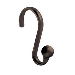 iDesign Duschvorhanghaken aus Metall, The Axis Collection, 12 Stück, Bronze