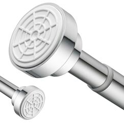 Duschvorhangstange 83-130cm verstellbare Teleskopstange Gardinenstange ohne Bohren aus Edelstahl Vorhangstange Klemmstange für Scheibengardinen Türvorhänge