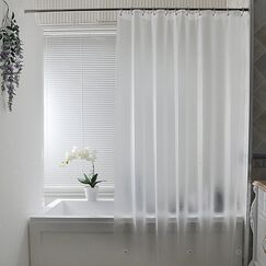 AooHome Duschvorhang-Auskleidung, 8 G, EVA, strapazierfähig, mattiert, Badezimmer-Duscheinlage aus Kunststoff, mit rostfreien Metallösen und 5 Magneten an der Unterseite, dick, wasserabweisend,