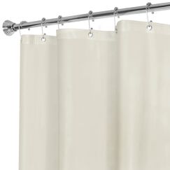MAYTEX Duschvorhang, Vinyl, Beige, 0,3 cm B x 182,9 cm L (1 Stück)
