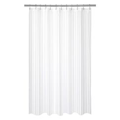 Barossa Design Duschvorhang aus Stoff 71Wx72L White Damask Stripe(Waterproof)