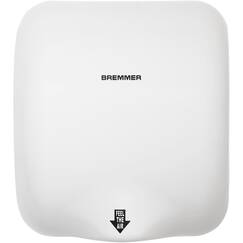 Bremmer Generic Turbo Handtrockner with Hohe Geschwindigkeit, Niedrigenergie, Umweltfreundlich, Elektrischer Trockner. Elektrische Handtrockner f&uuml;r Toiletten Gewerbe wei&szlig;