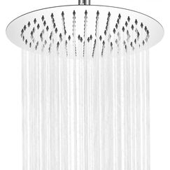 12 Zoll(30cm) Regendusche Duschkopf Edelstahl AISI304 Regenbrause Anti-Kalk-Düsen Duschkopf Regenduschkopf Rund