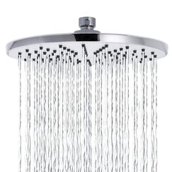 Runde Regendusche, Markcco 20 cm runde Hochdruckdusche aus ABS-Material, komfortables Duscherlebnis, auch wenn der Wasserdruck niedrig ist, installiert an der Wand oder Decke