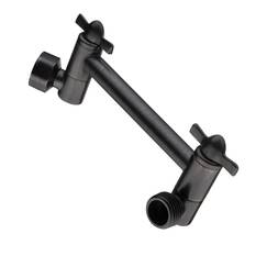 BRIGHT SHOWERS Verl&auml;ngerungsarm aus Messing f&uuml;r Regen- und Handbrausen, 12,5-cm-Universal-Duscharmverl&auml;ngerung, h&ouml;hen- und winkelverstellbar, &ouml;lgeriebene Bronze