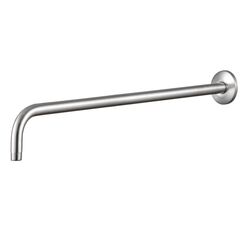 OFFO Shower Arm with Flange 24 Inches Brushed Nickel Wall Mount Replacement Angle Shower Head Arm Wall-Mounted For Fixed Shower Head & Handheld Showerhead