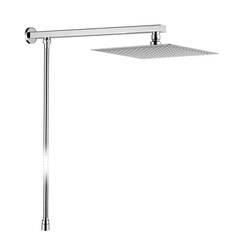 GRIFEMA, Kopfdusche Regendusche, Duschkopf Mit Duscharm und Brauseschlauch, Edelstahl, Chrom, G7007, silber