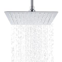 ieGeek 10 Zoll Regendusche Quadratische Einbauduschköpfe Edelstahl Duschkopf Regenbrause Brausekopf aus Edelstahl mit Anti-Kalk-Düsen poliert Spiegeleffekt hochglänzend