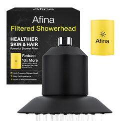 Afina A-01 Fortschrittlicher Hochdruck-Duschkopf, reduziert trockene, juckende Haut, Schuppen, Ekzeme und verbessert den Zustand Ihrer Haut, Haare und Nägel dramatisch (mattschwarz)