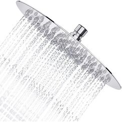 derpras Regen Dusche Kopf, 304 Edelstahl, Ultra dünn Leistungsstark Hohe Druck Top Spray Badezimmer Rainfall Duschkopf (Nickel gebürstet), 8 Inch, 90 Jets