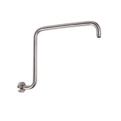 PHASAT S-förmiger Duscharm, 41,65 cm hoher Duscharm mit Flansch, Duschkopf-Verlängerungsarm-Ersatz, Duscharm-Verlängerung, gebürstetes Nickel, PU9L02