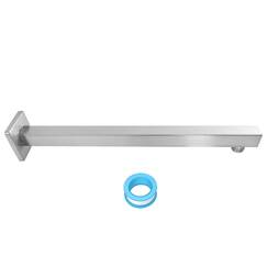 NearMoon 16 Zoll Duscharm Regendusche Kopfverlängerung mit Flansch und Teflonband aus dickem Edelstahl für Badezimmer Regenduschkopf (Nickel gebürstet)