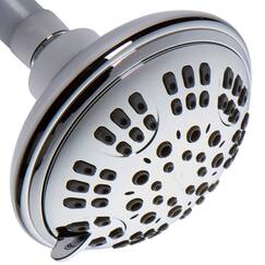 ShowerMaxx Luxus-Spa-Serie, 6 Sprüheinstellungen, 11,4 cm, verstellbarer Hochdruck-Duschkopf, maximieren Sie Ihre Dusche mit leicht zu entfernendem Durchflussbegrenzer-Duschkopf (poliertes Chrom)