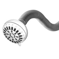 Waterpik PowerPulse Duschkopf, flexibler Hals, verstellbar, für alle Höhen, Chrom, 7 Modi XPP-703E