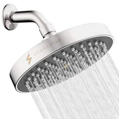(Chrome & Black Matte) - Rain Shower Head - High Pressure Rainfall - Luxury Modern Look - Easy Tool Free Installation - The Perfect Adjustable & Heavy Duty Universal Replacement For Your Bathroom Shower Heads
