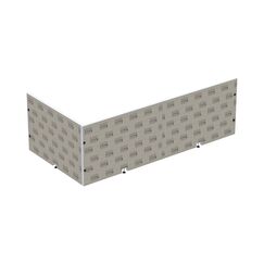 LUX ELEMENTS Badewannenverkleidung Set Eckeinbau Fertig zum Verfliesen I 2x Hartschaumplatten + 8x Schraubdübel & 4x Schlagdübel & 1x Montagekleber I Schimmelresistent