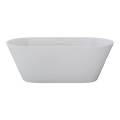 Jet-Line Design Moderne Badewanne Freistehend Lausanne II Weiß Ergonomisches und Pflegeleichtes Acryl Luxuriöses Badeerlebnis für Ihr Badezimmer 170 x 80 x 58 cm