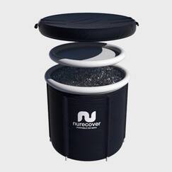 NuRecover Tragbares Eisbad - Kompakte und faltbare Kältetherapiewanne, schnelle Einrichtung, langlebiges PVC-Material, ideal für Sportler und aktive Erholung