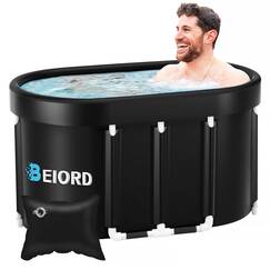Ovale Eisbadewanne für Sportler, mehrlagig, tragbar, oval, für den Außenbereich, zur Erholung, kaltes Tauchwanne, Outdoor für Sportler, kaltes Bad, Tauchwanne, Fitnessstudio, 300 l Fassungsvermögen