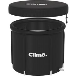 CLIM8 Eisbad Outdoor XL: 400 l kaltes Tauchbecken mit Deckel, tragbare Kaltwassertherapiewanne für Sportler, Wim Hof und Kryotherapie, 90 cm Durchmesser