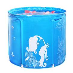 Tragbare faltbare Badewanne, freistehende Familienbadewanne, SPA-Wanne, 81,3 x 71,1 cm, einweichende Stand-Wanne in der Dusche, ideal für heißes Bad, Eisbad, dickes Pad für die Temperaturbeständigkeit