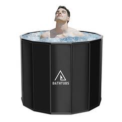 STARBRILLIANT Upgrade-Portabel-Badewanne Erwachsene（80x66 CM）-Faltbare Kältebadewanne zur Erholung - Zusammenklappbare Badewanne für Dusche/SPA Outdoor - Eisbad für Sportler