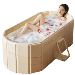 Faltbare Badewanne für Erwachsene, groß, 150 cm, faltbare Badewanne, tragbare Badewanne für Badezimmer, zusammenklappbare Whirlpool-Badewanne für Duschkabine, ideal für kleine Räume – schnelle,