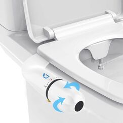 Bidet-Aufsatz für Toilette, Bidet-Aufsatz mit Doppeldüsen, nicht elektrisches Bidet mit hinterer & femininer Waschung, Bidet für Toilette