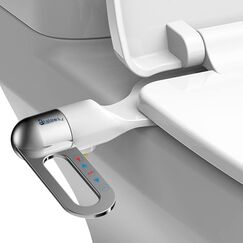 Atalawa Bidet-Toilettensitz-Aufsatz, ultradünn, Bidet mit selbstreinigender Doppeldüse, verstellbares Wasser, nicht elektrisch, Bidet, Frischwasserspray für Sanitär- und Damenwäsche