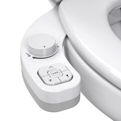 Bidet Aufsatz Nicht elektrisches Bidet Doppeldüse (Front- und Heckwäsche), selbstreinigender Bidet-Toilettensitz-Aufsatz mit einstellbarem Wasserdruck