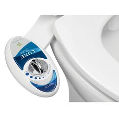 LUXE Bidet NEO 110 - Frischwasser nicht elektrischer Bidet-Aufsatz für WC-Sitz, einstellbarer Wasserdruck, Heckwaschanlage (blau)