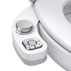 Bidet Aufsatz Nicht elektrisches Bidet Doppeldüse (Front- und Heckwäsche), selbstreinigender Bidet-Toilettensitz-Aufsatz mit einstellbarem Wasserdruck