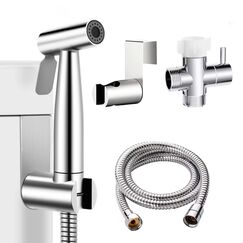 Bidet Sprayer Set, IDMAX Handheld Bidet Sprayer Kit Stainless Steel Bathroom Cloth Diaper Washer Portable Toilet Hand Shower Sprayer Muslim Shower for Personal Hygiene