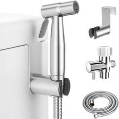Hand-Bidet-Sprüher für Toilette, verstellbarer Wasserdruckstrahl-Sprüher für weibliche Wäsche, LUFEIDRA Edelstahl-Bidets für vorhandene Toiletten, muslimische Duschtuch, Windelsprüher, Bidet-Aufsatz